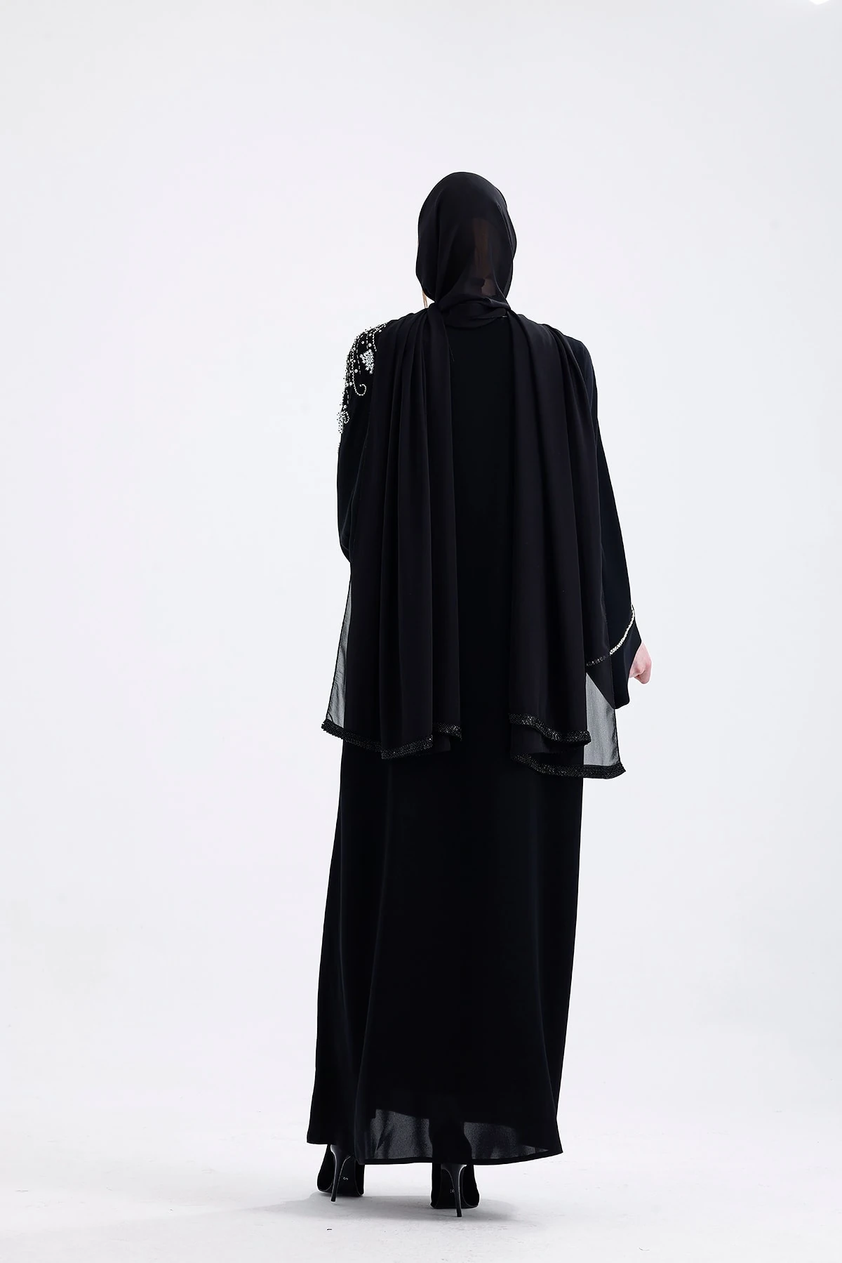 Taş Şeritli Krep Şal