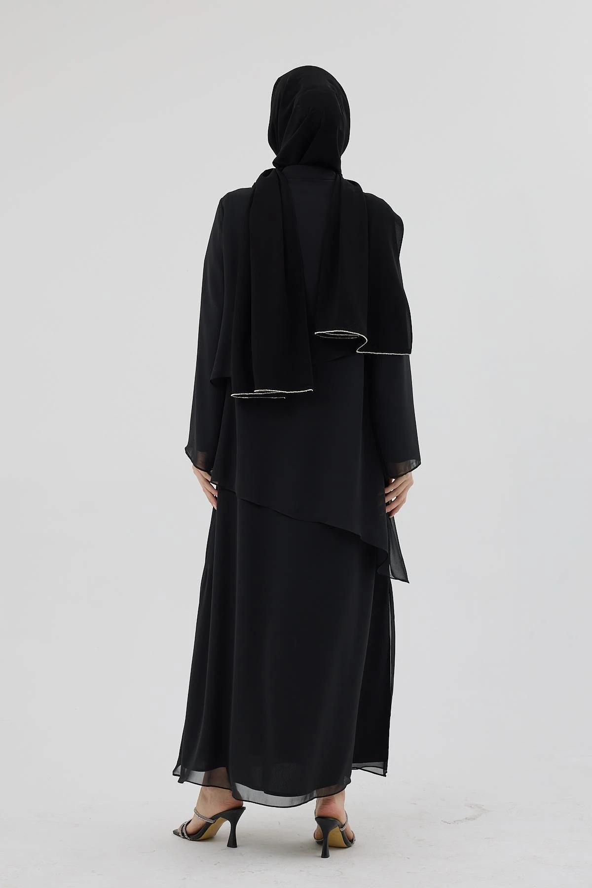 Şifon Katlı Ferace