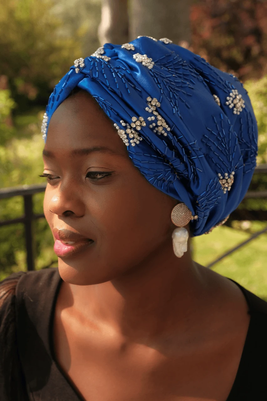 İstanbul Dolgulu Bone - Parlement Mavisi