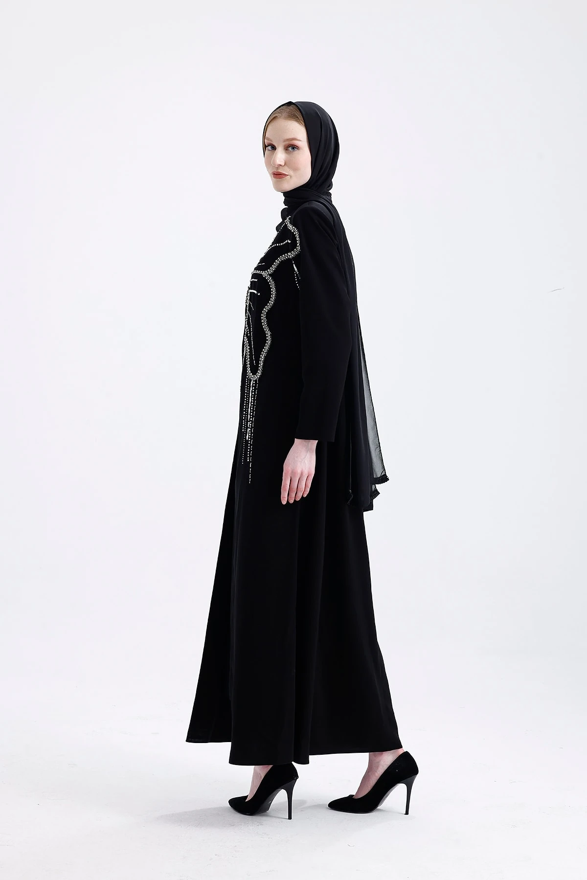 Taş Şeritli Krep Şal