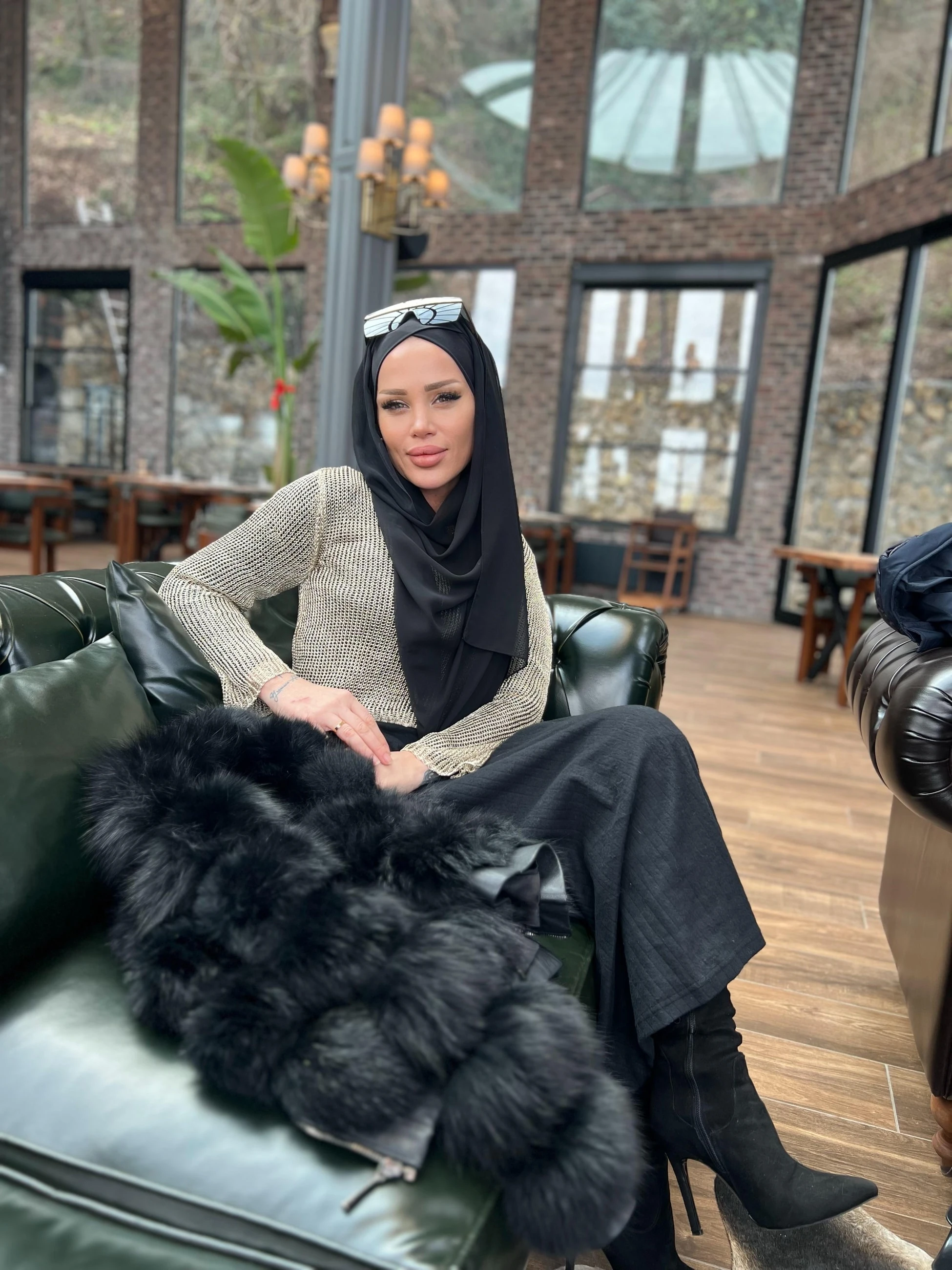 Çapraz Şallı Dolgulu Bone