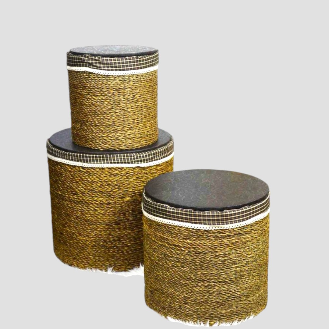 3'Lü Çamaşır Sepeti Yuvarlak SFB73-146-147