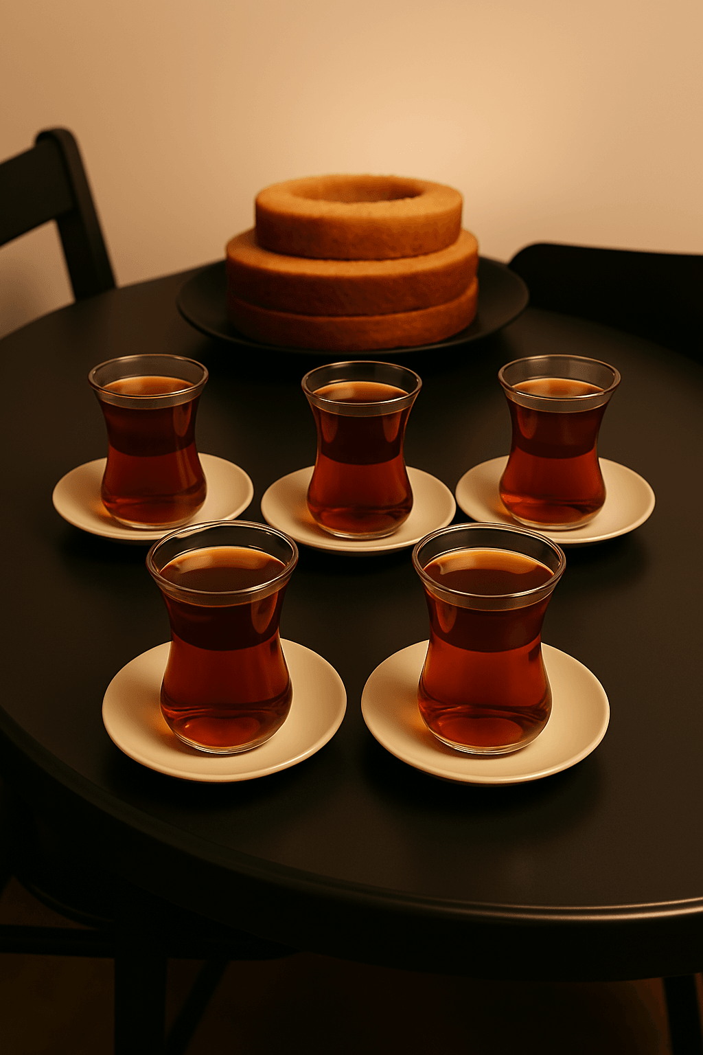 12 parça Luna Çay Seti Bej