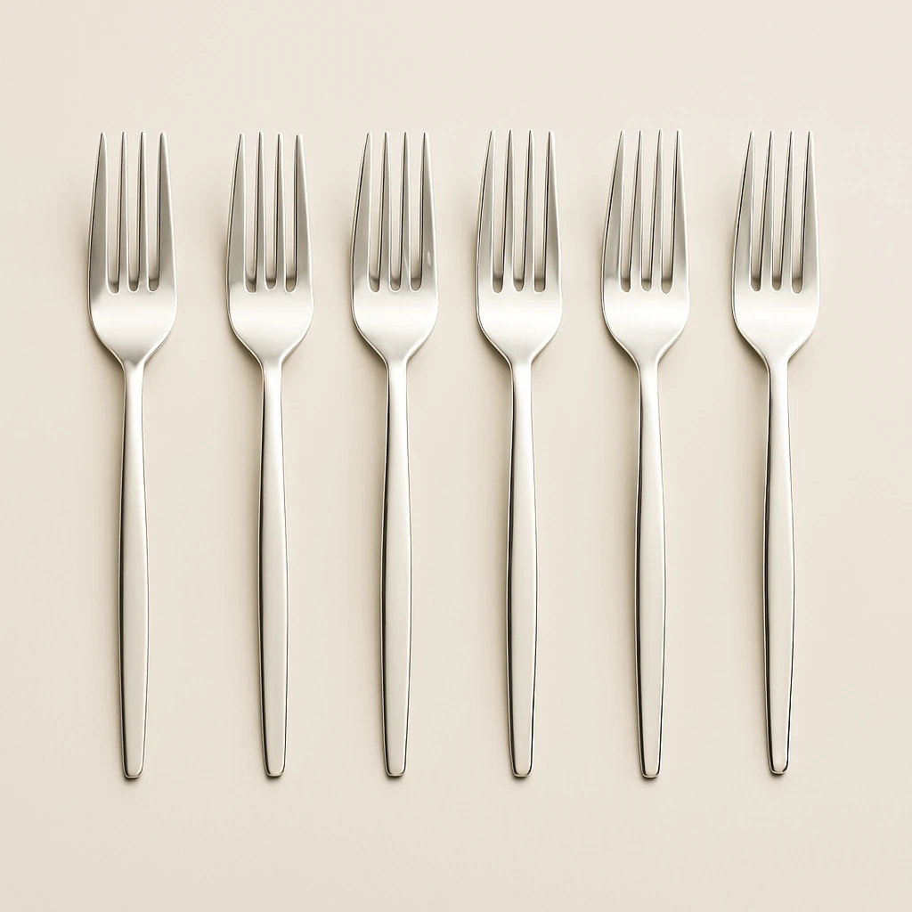 Güral Porselen Güral 18 Parça 6 Kişilik Çatal Kaşık Takımı Gümüş