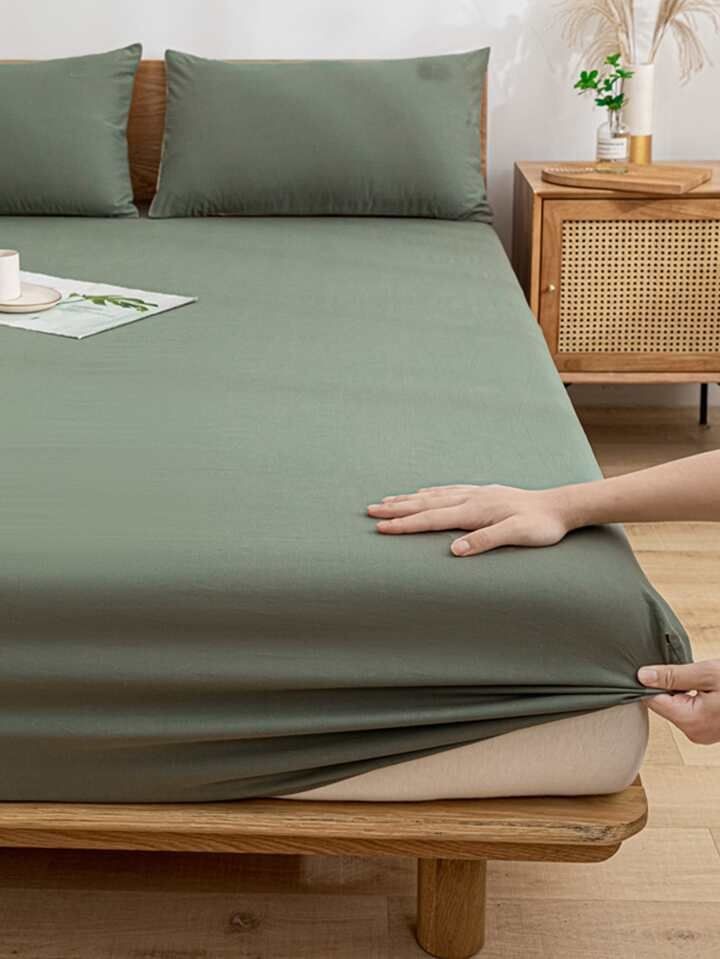 Çift kişilik 100x200 Lastikli Çarşaf - Koyu Yeşil