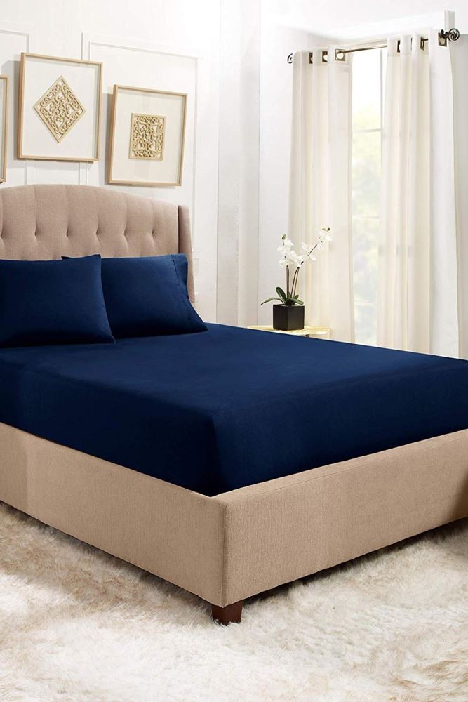 Çift kişilik 100x200 Lastikli Çarşaf - Lacivert