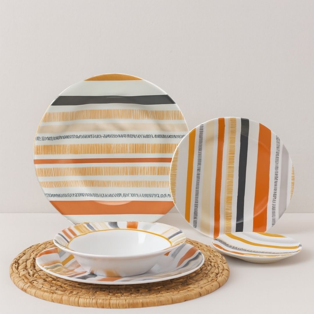 Colorful 24 Parça 6 Kişilik Yemek Takımı