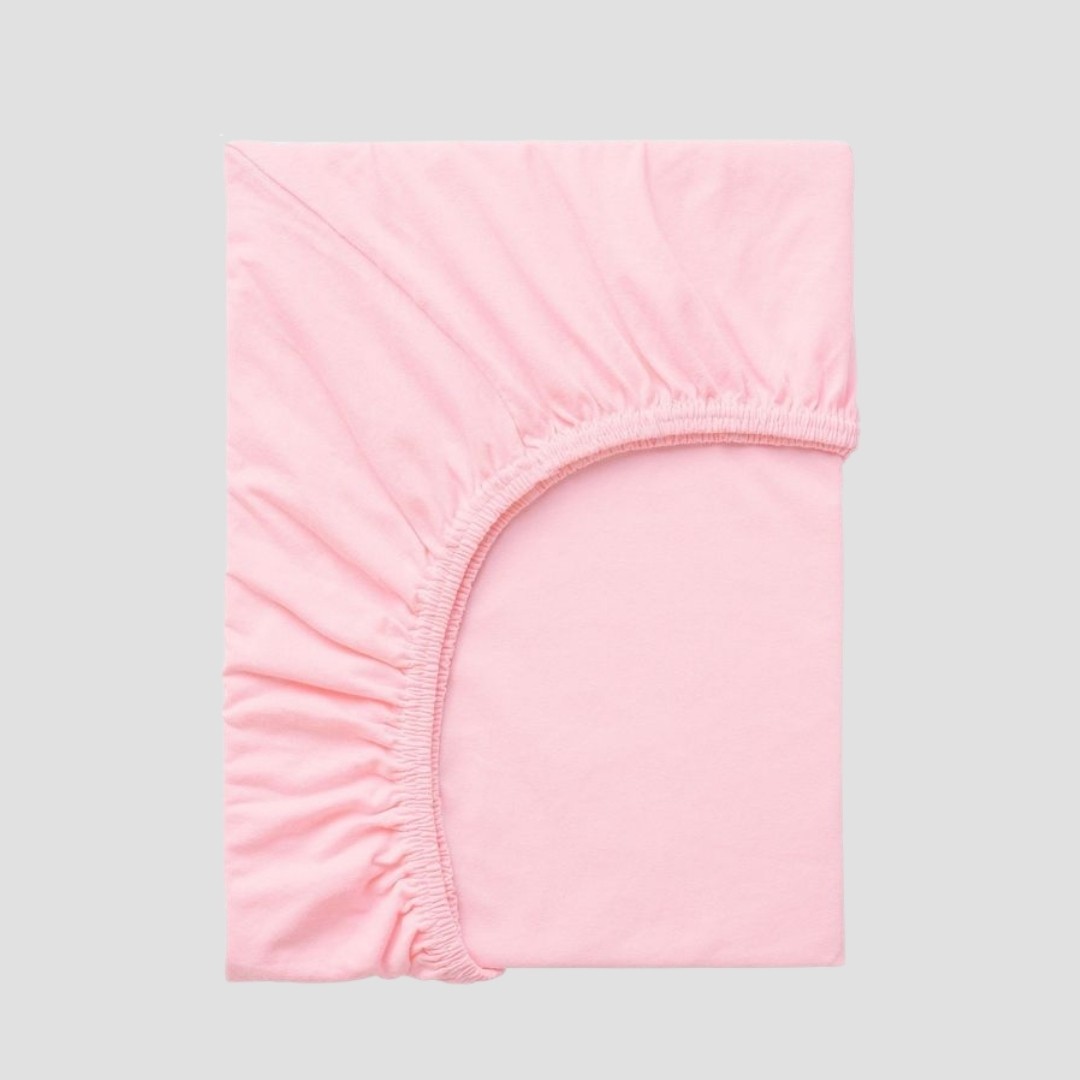 Çift kişilik 100x200 Lastikli Çarşaf - Pudra Rengi
