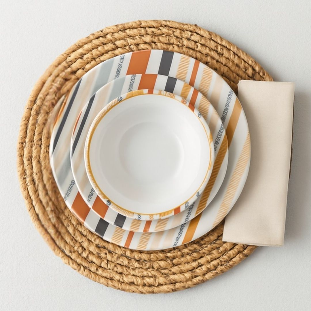 Colorful 24 Parça 6 Kişilik Yemek Takımı