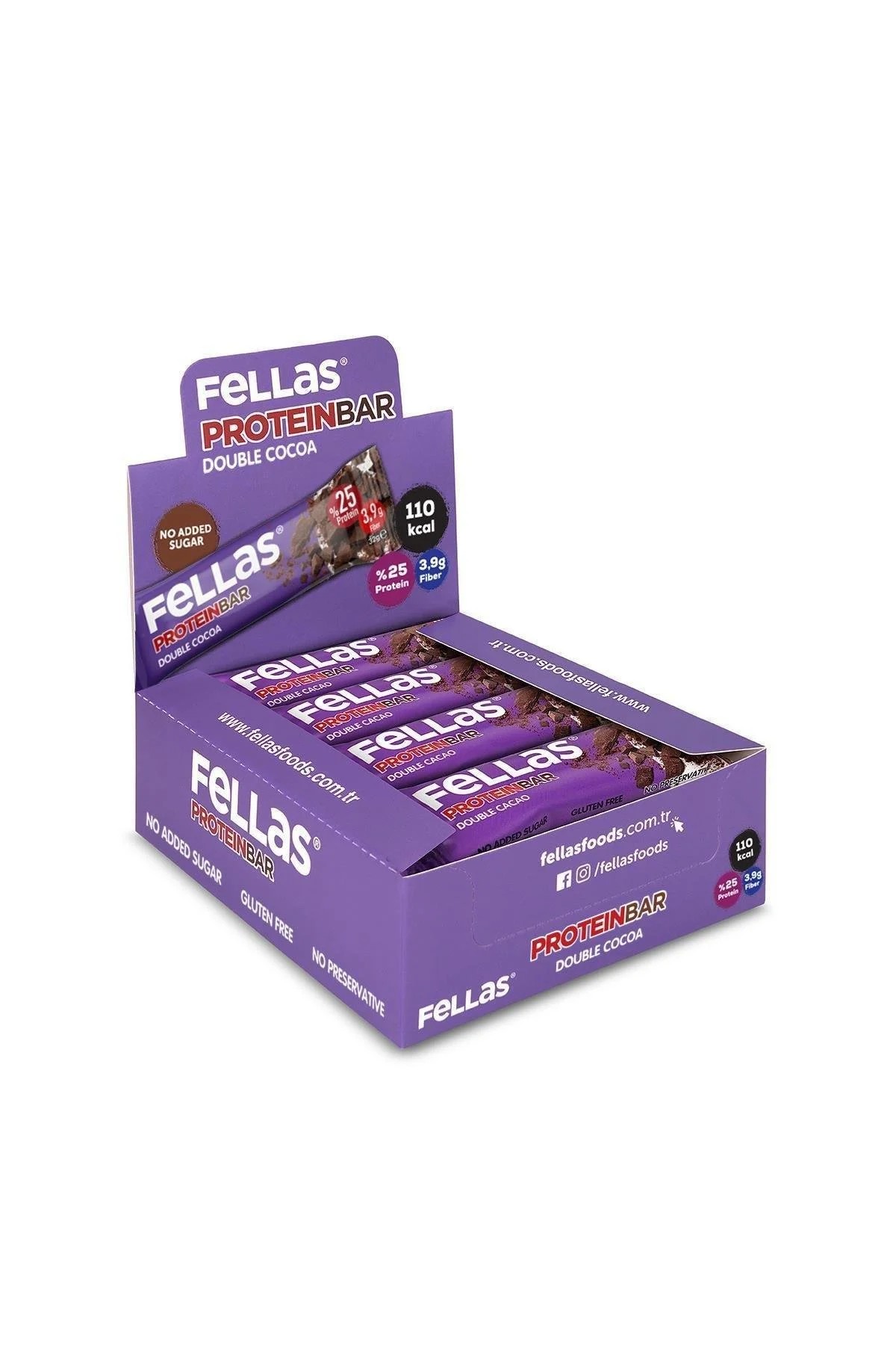 Fellas Protein Bar - Duble Kakaolu 32 G x 12 Adet