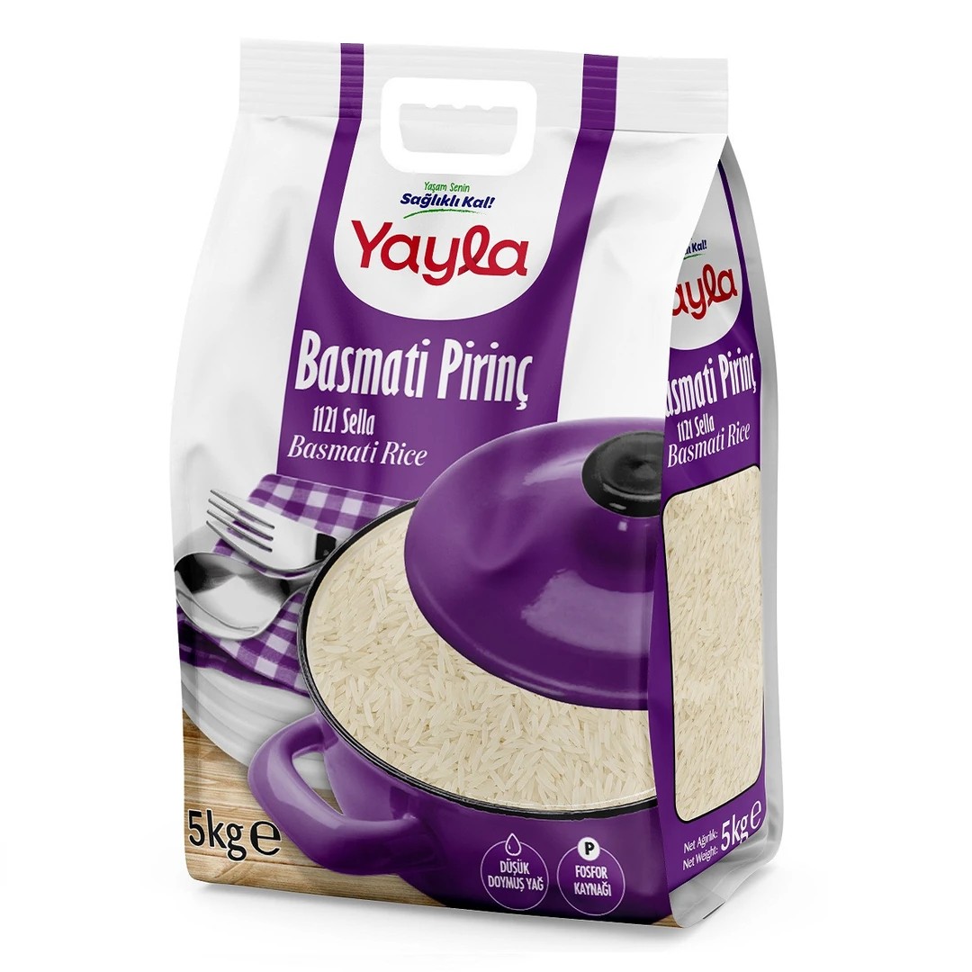 Yayla Basmati Pirinç 1211 Sella 5 KG 