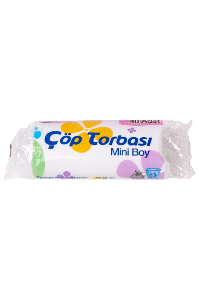 Canhome Çöp Torbası Mini Şeffaf 40 x 50 Cm x 50 Paket 