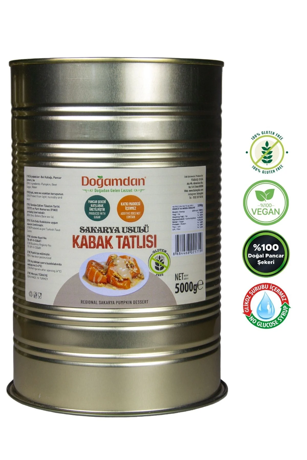 Doğamdan Sakarya Usulü Kabak Tatlısı 5 KG 