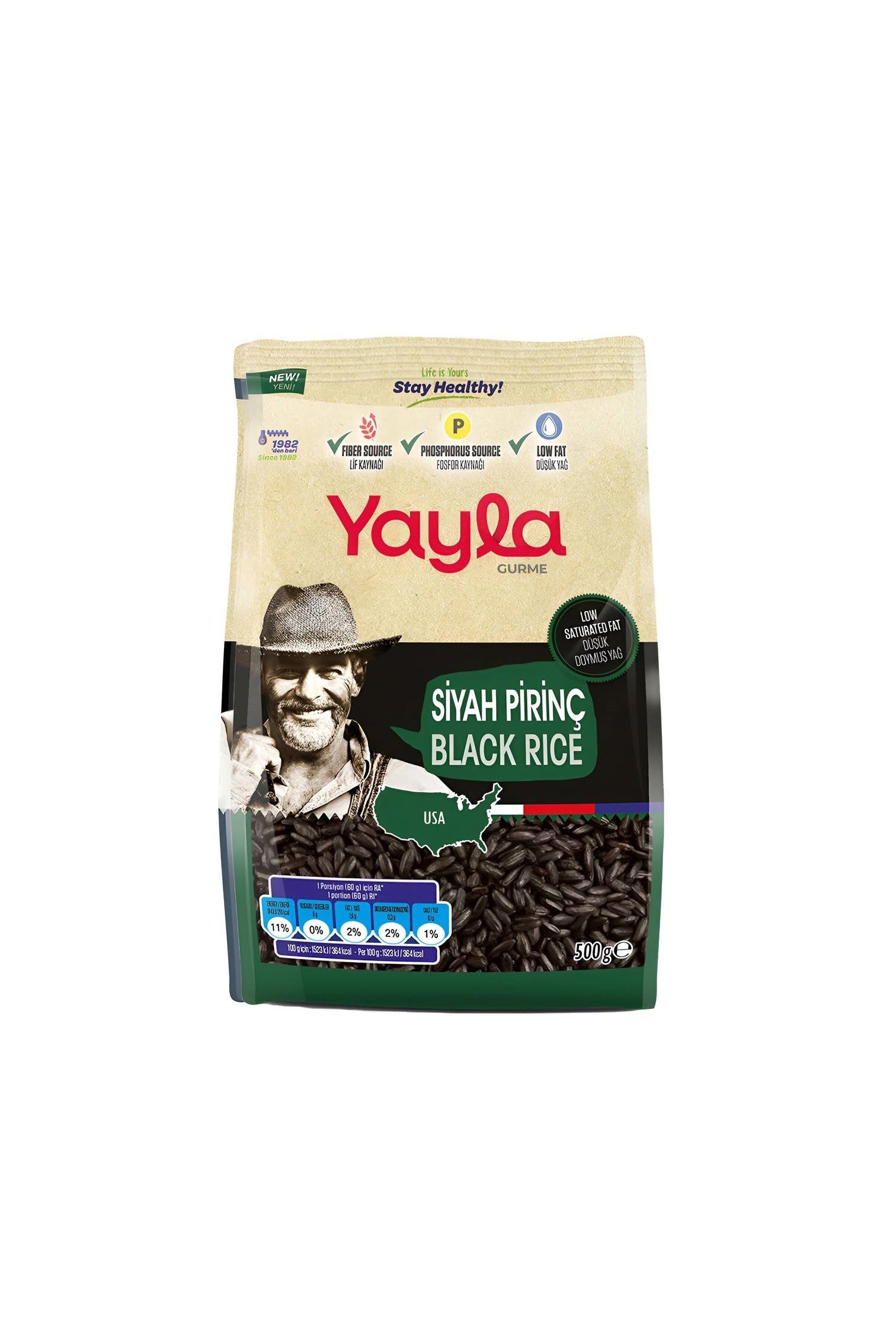 Yayla Gurme Siyah Pirinç 500 G x 8 Adet (Koli)