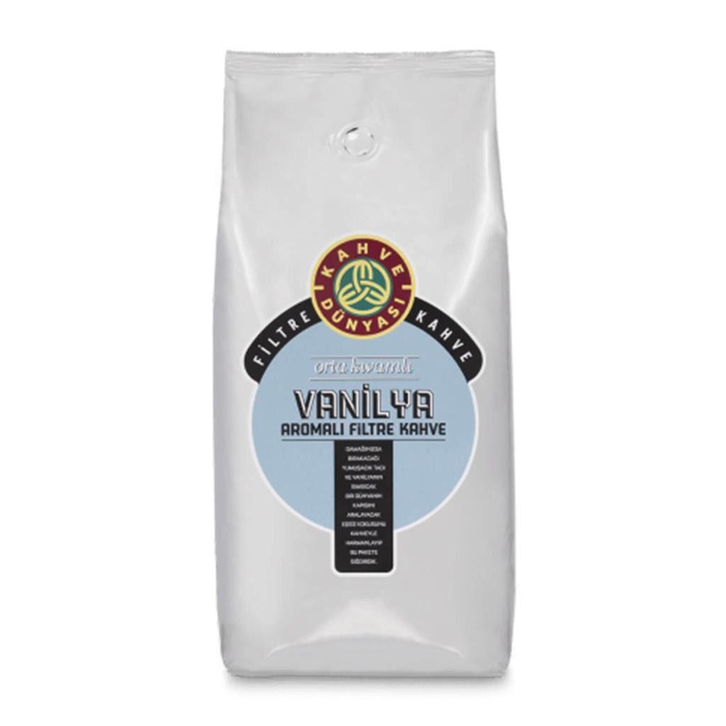 Kahve Dünyası Vanilya Aromalı Filtre Çekirdek Kahve 1 KG x 10 Adet (Koli)