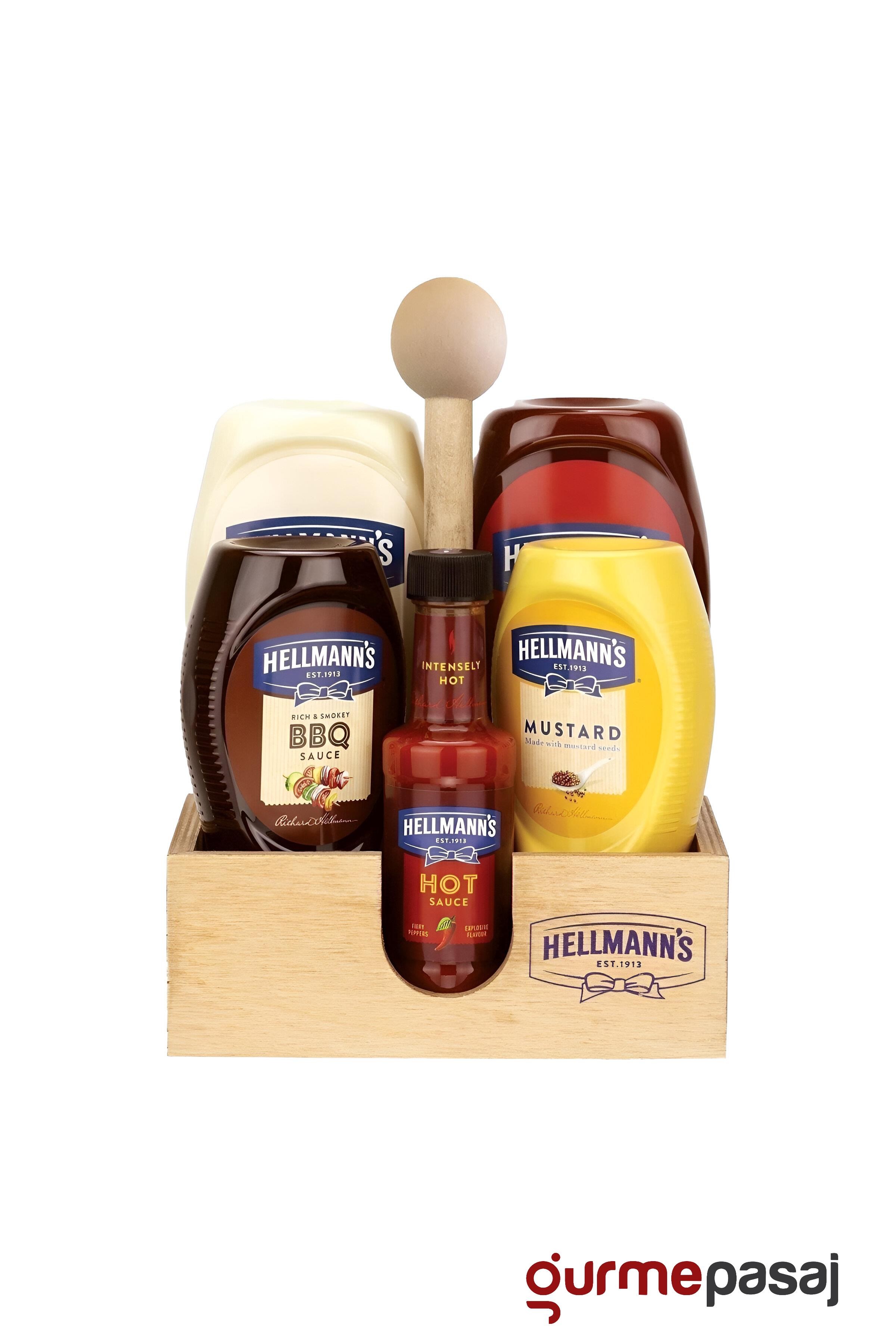 Hellmann's 5'li Sos Paketi Ve Ahşap Stand X 4 Adet