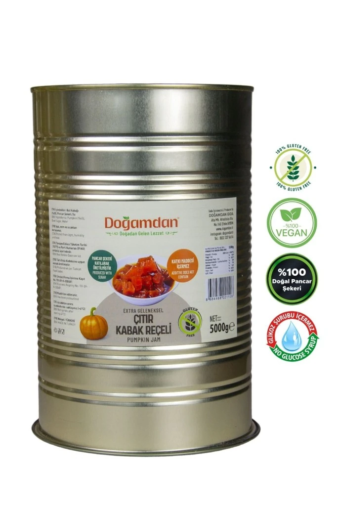 Doğamdan Çıtır Kabak Reçeli 5 KG 
