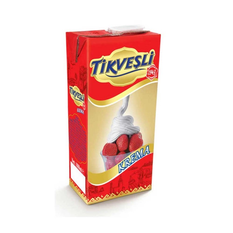 Tikveşli Krema 1 LT x 12 Adet (Koli)