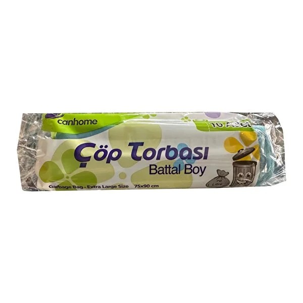 Canhome Battal Boy Mavi Çöp Torbası 75 x 90cm 10'lu x 50 Paket (Koli)