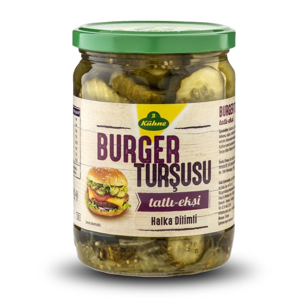Kühne Halka Dilimli Burger Turşusu 530 G 