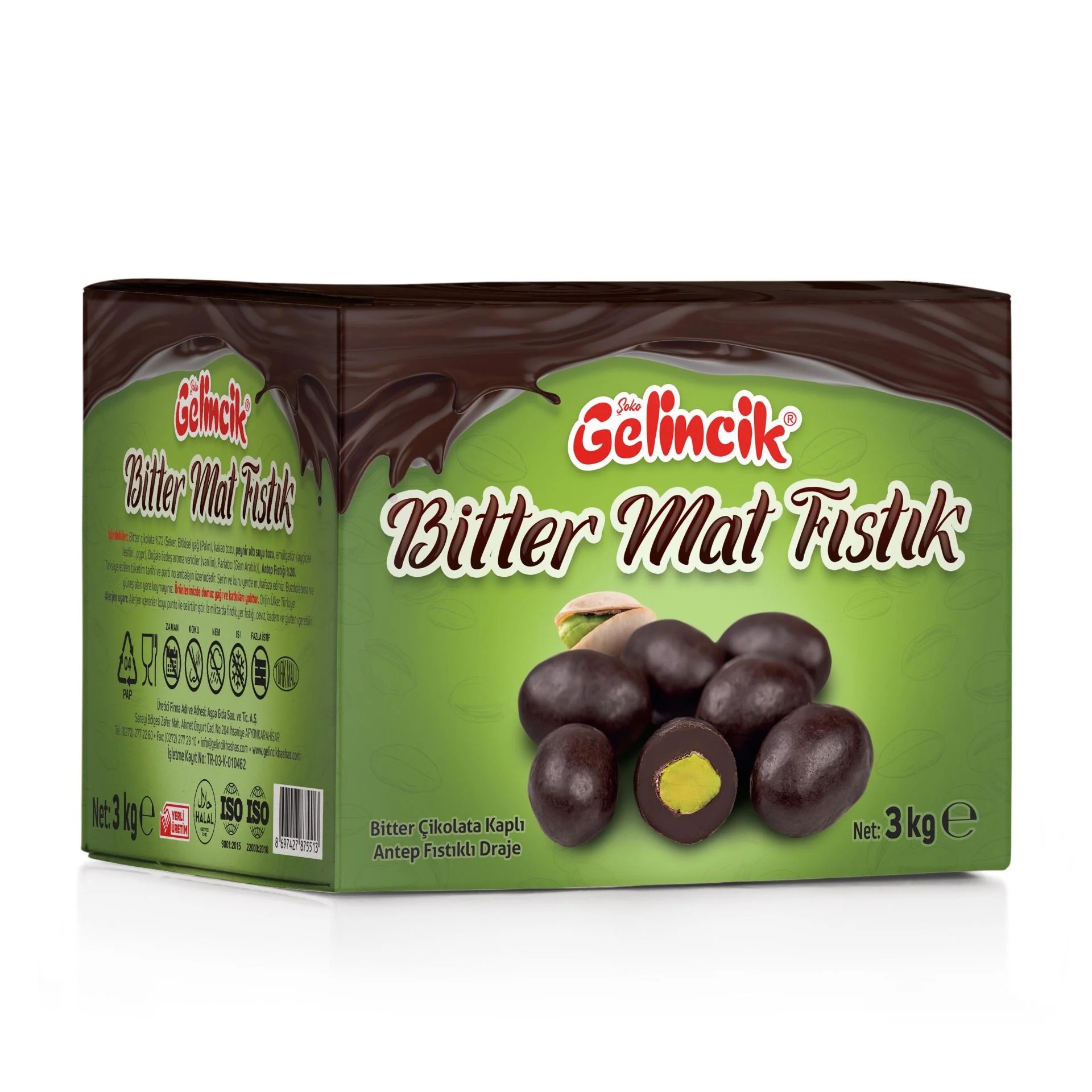 Gelincik Drello Bitter Mat Fıstık 3 KG 
