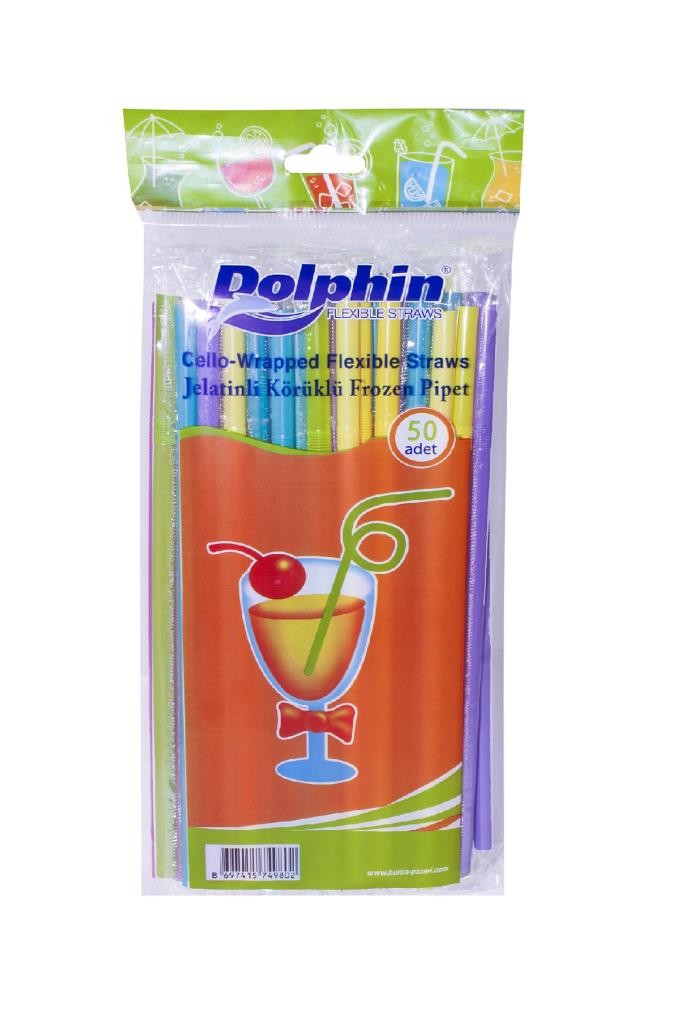 Dolphin Jelatinli Körüklü Frozen Pipet 23,5cm x 8mm 50'li