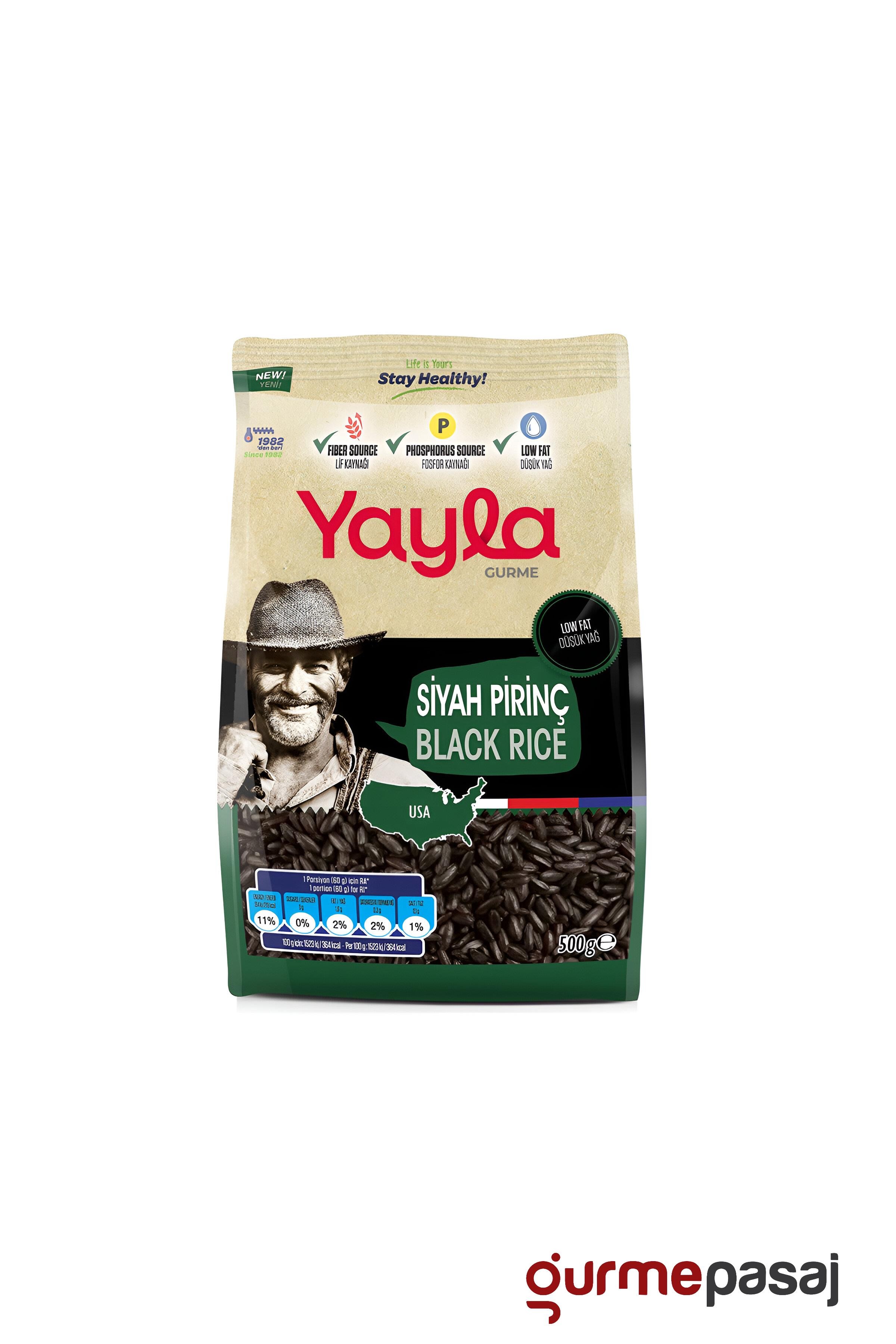 Yayla Gurme Siyah Pirinç 500 G x 8 Adet (Koli)