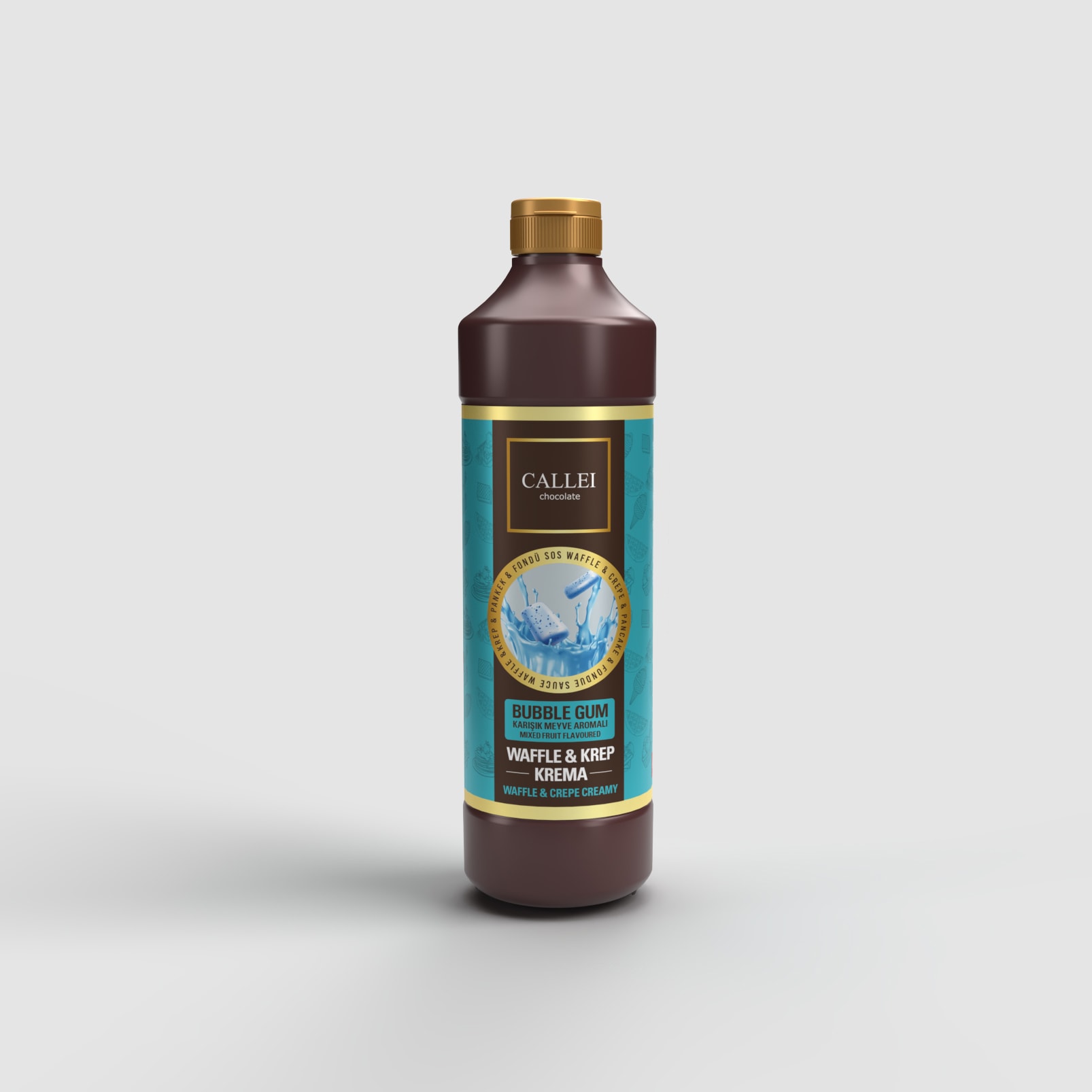 Callei Waffle Sos Bubble Gum Balonlu Sakız 1 KG x 8 Adet (Koli)