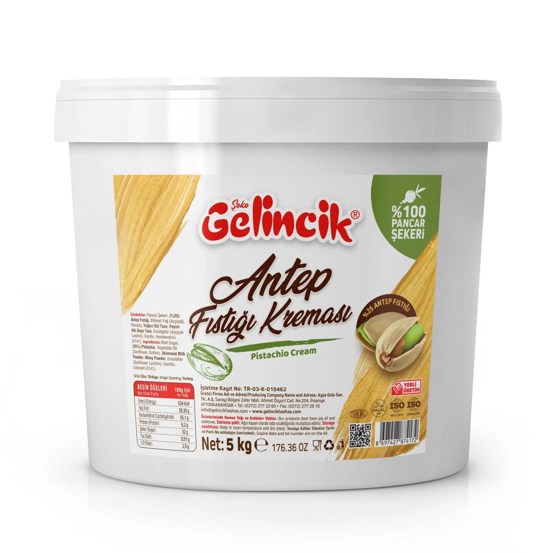 Gelincik Antep Fıstığı Kreması 5 KG 