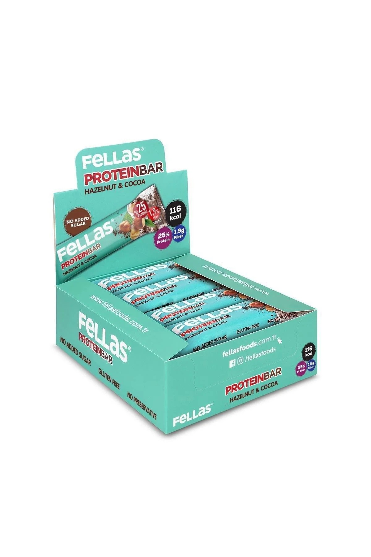 Fellas Protein Bar - Fındıklı ve Kakaolu 32 G x 12 Adet