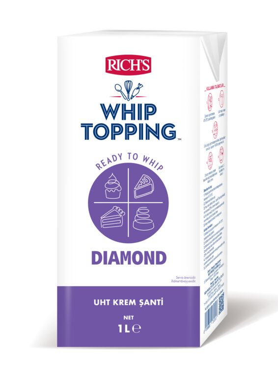 Rich's Whip Topping Diamond Şekerli Krem Şanti 1 LT x 12 Adet (Koli)