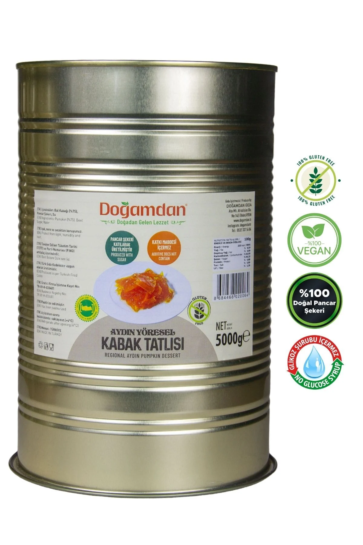 Doğamdan Kabak Tatlısı Aydın Yöresel 5 KG 