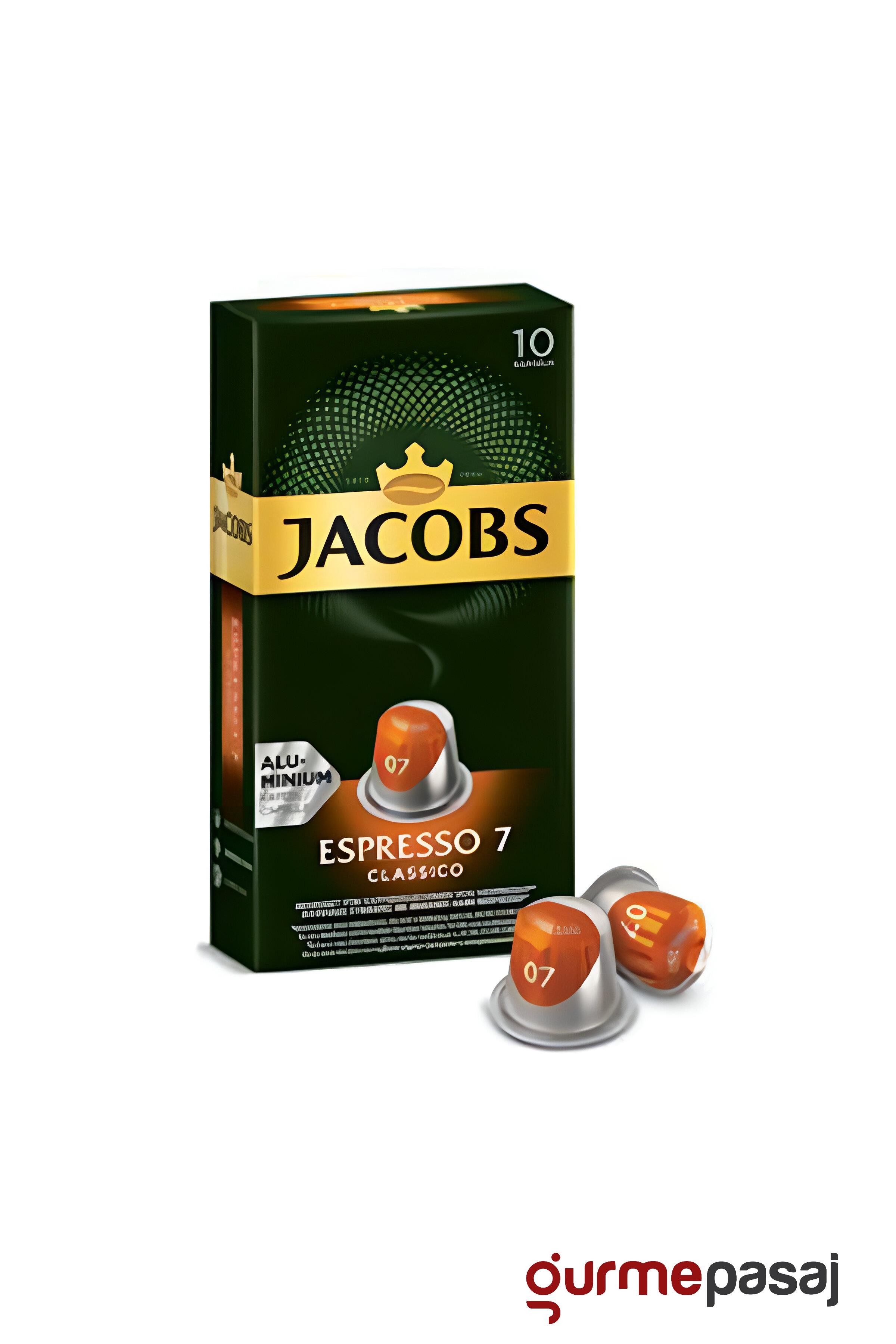 Jacobs Espresso 7 Classico Nespresso Uyumlu Kapsül Kahve 10'lu x 10 Adet