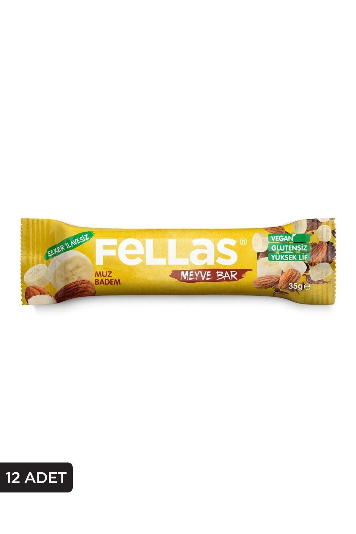 Fellas Meyve Bar - Muzlu ve Bademli 35 G x 12 Adet 