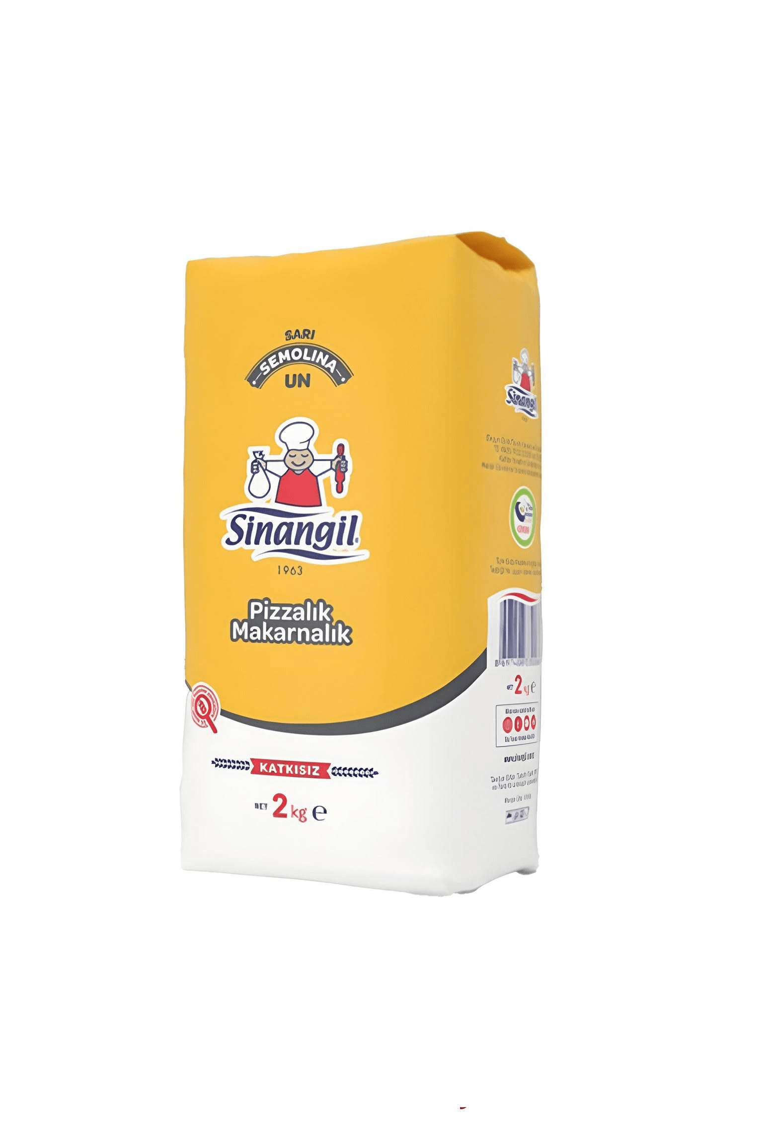 Sinangil Sarı Semolina Un 2 KG x 6 Adet