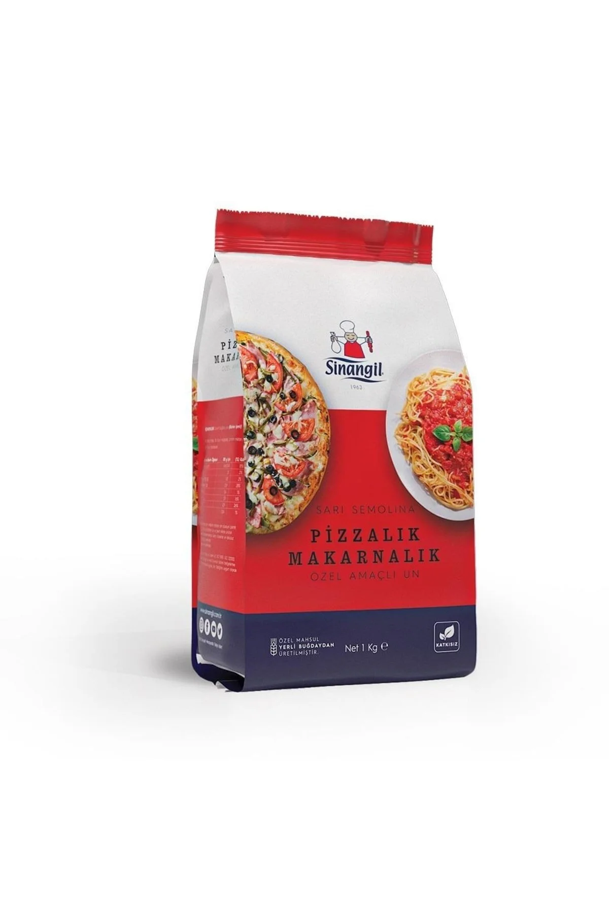 Sinangil Sarı Semolina Un 1 KG x 8 Adet (Koli)