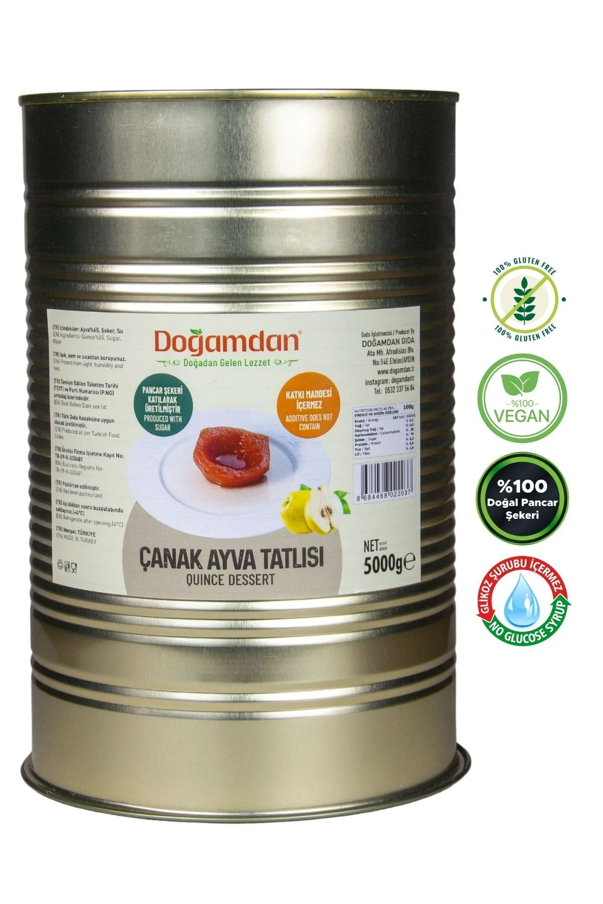 Doğamdan Çanak Ayva Tatlısı 5 KG 