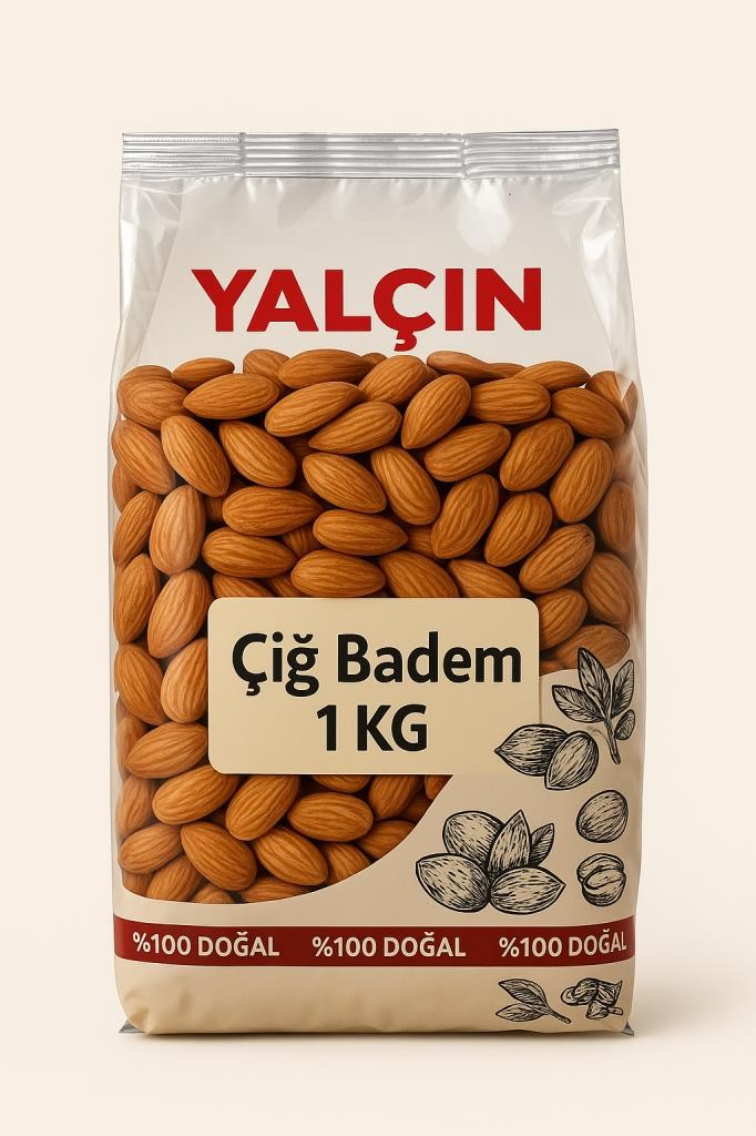 Yalçın Çiğ Badem Kavrulmamış 1 KG 