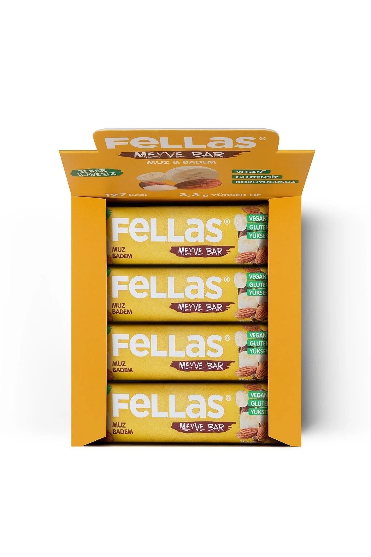 Fellas Meyve Bar - Muzlu ve Bademli 35 G x 12 Adet 