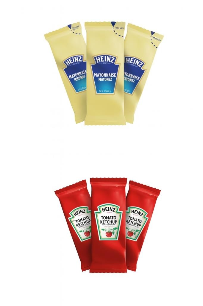 Heinz Tek Kullanımlık PP Ketçap 9 G x 1000 Adet + Tek Kullanımlık PP Mayonez 10 G x 504 Adet 