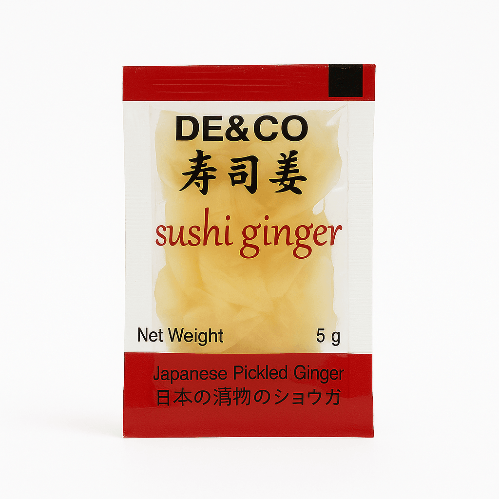 De&Co Tek Kullanımlık Zencefil Turşusu Sushi Pickled Ginger 5 G x 1000 Adet 