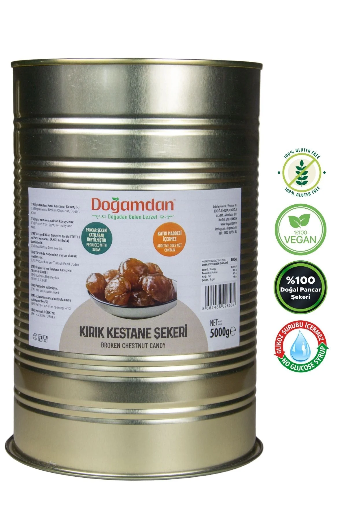 Doğamdan Kestane Şekeri Kırık 5 KG 