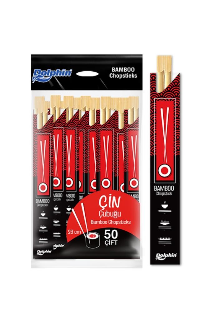 Dolphin Çin Yemek Çubuğu 23 Cm 50 Çift 