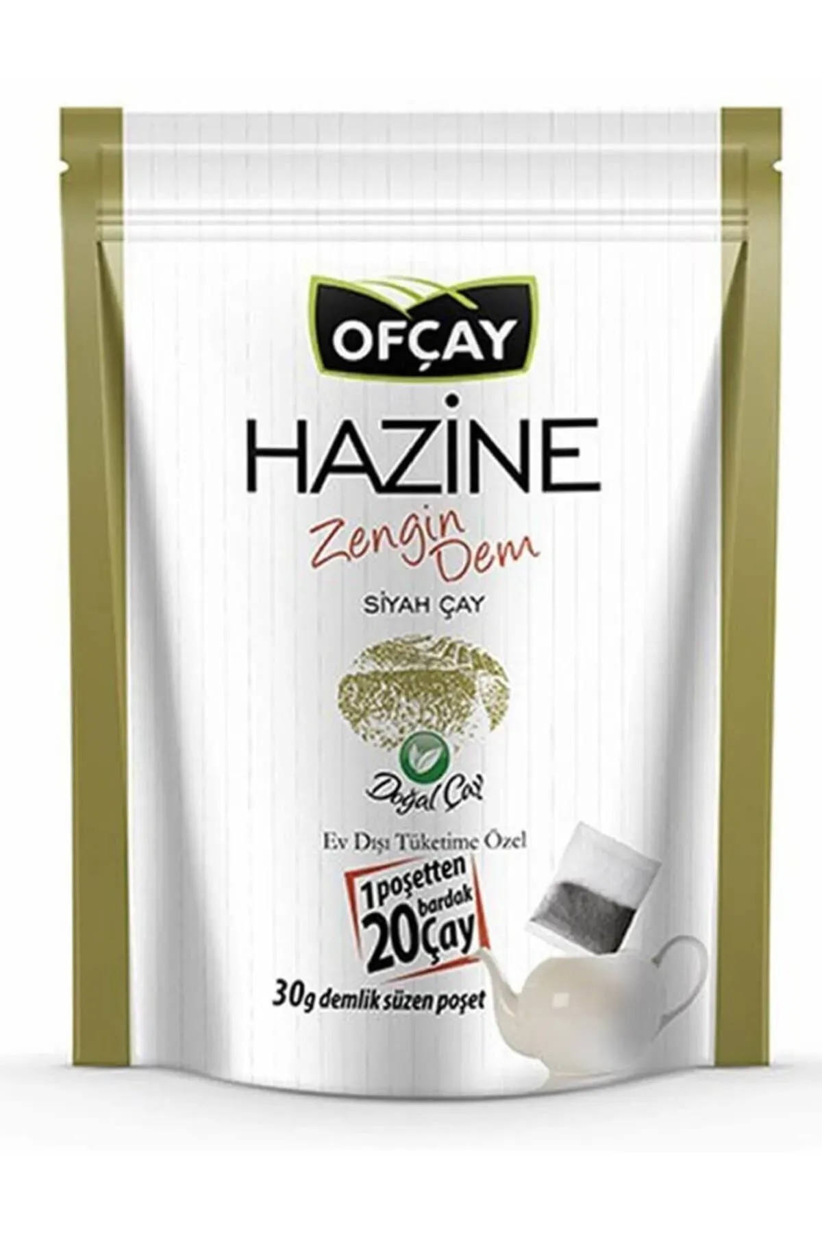 Ofçay Hazine Zengindem Demlik Poşet Çay Doypack 30 G x 30'lu x 8 Adet (Koli)