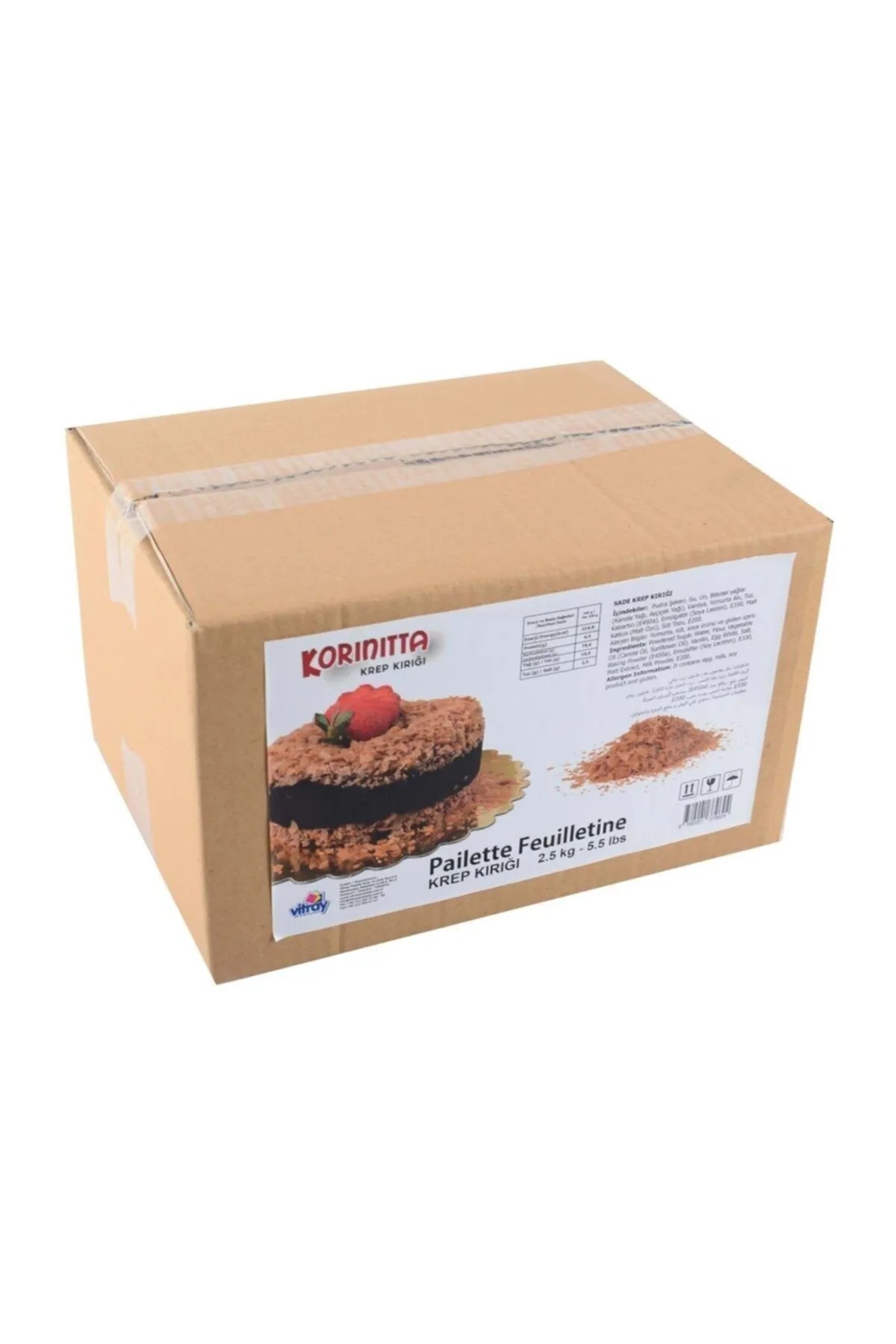 Korinitta Krep Kırığı Sade Pailleté Feuilletine 2500 G 