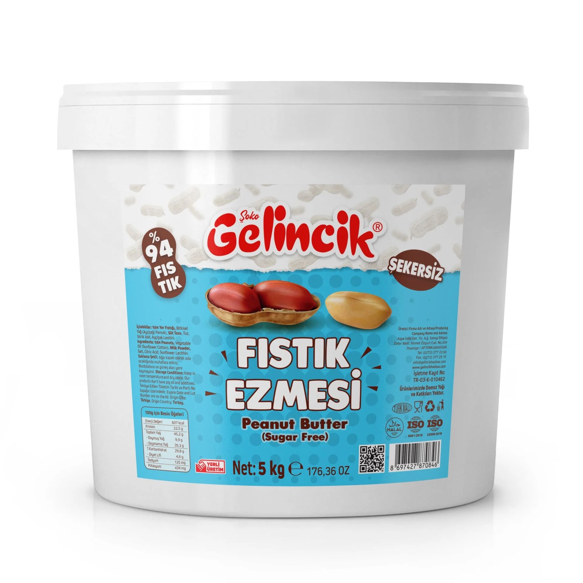 Gelincik Fıstık Ezmesi Şekersiz Krem 5 KG 