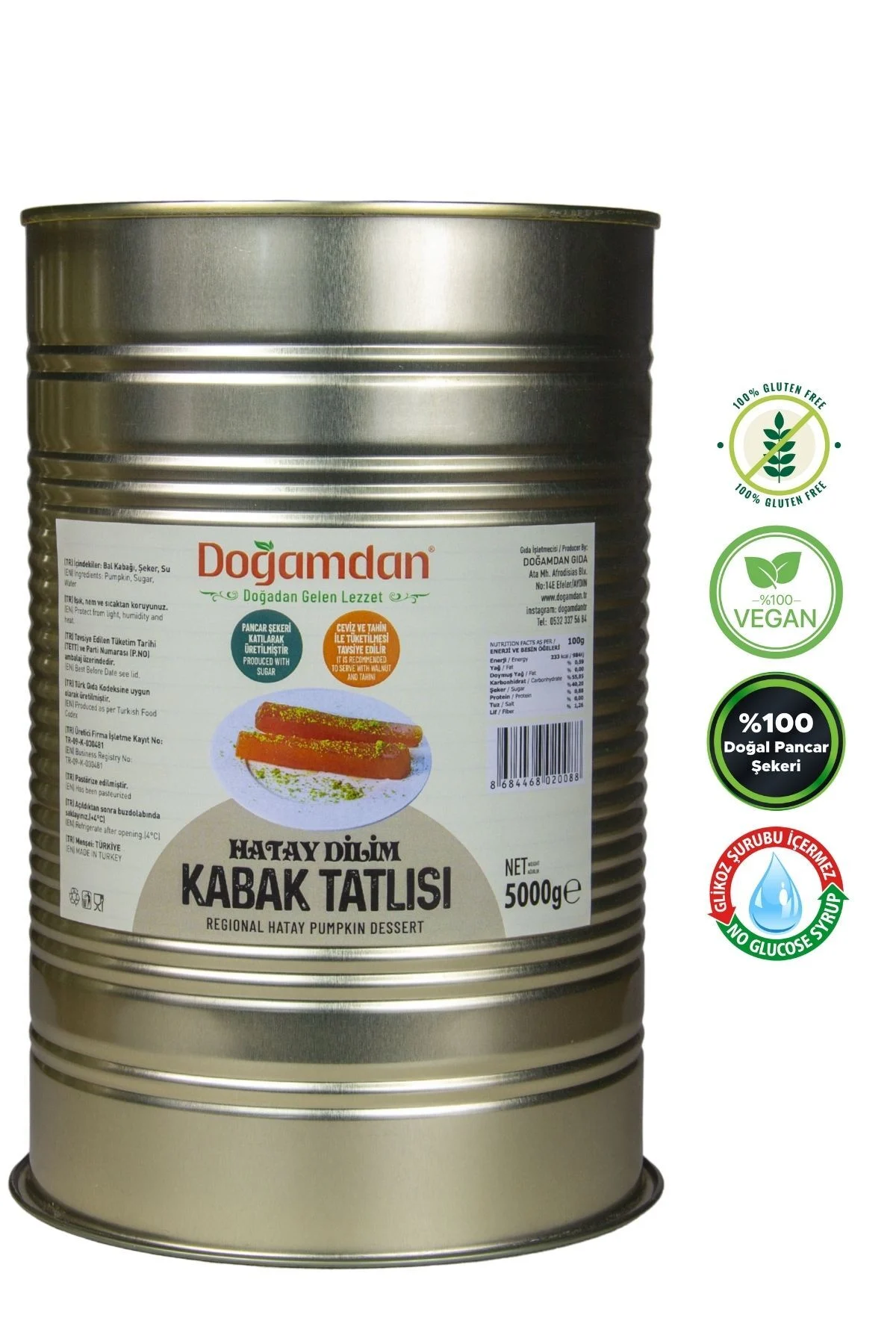 Doğamdan Hatay Dilim Kabak Tatlısı 5 KG 