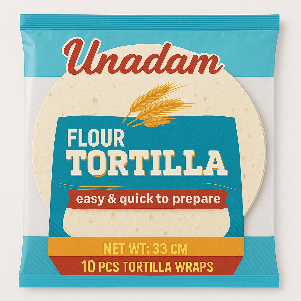 Unadam Tortilla Lavaş 33 CM 10'lu x 10 Adet (Koli)
