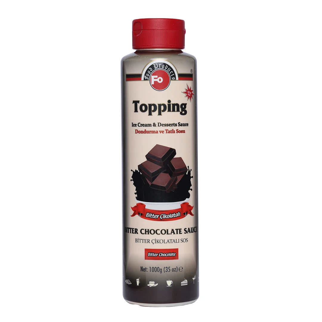 Fo Bitter Çikolatalı Topping Dondurma ve Tatlı Sosu 1 KG 
