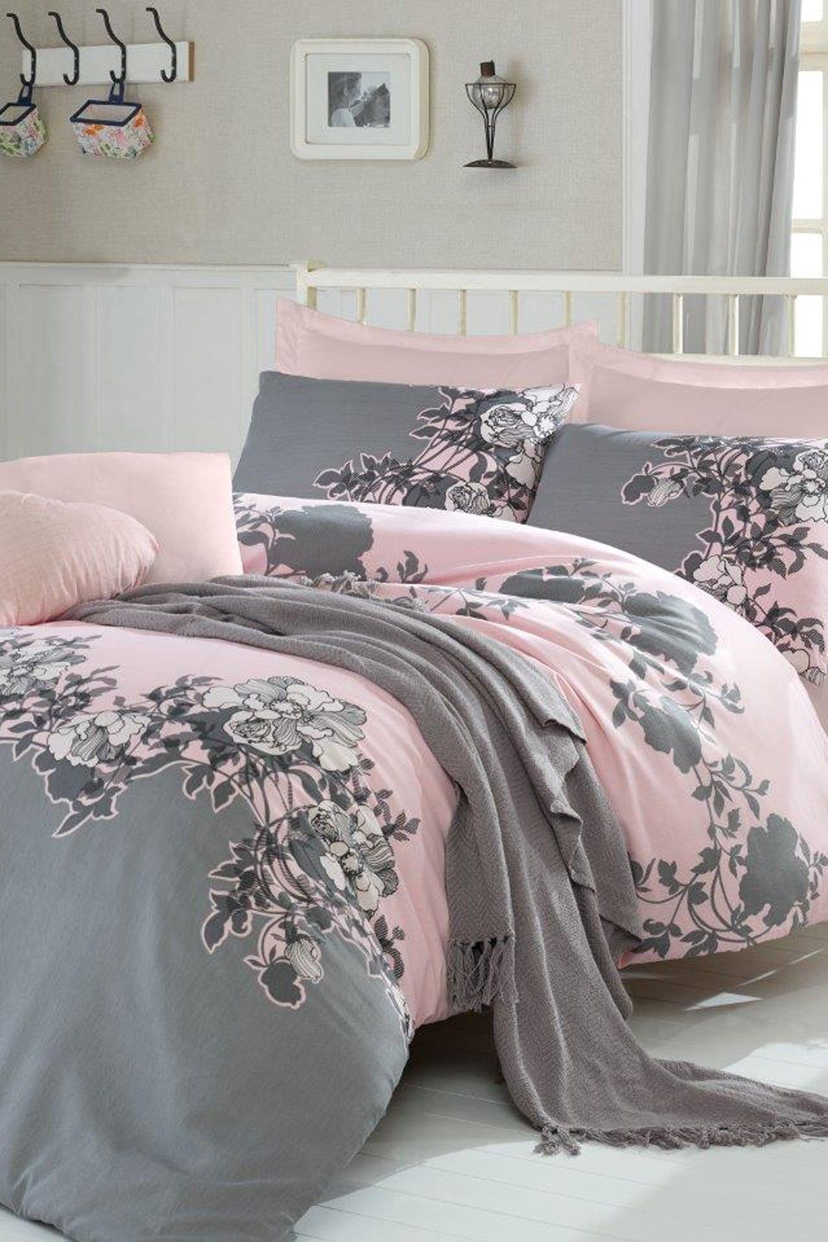 Kolay Ütülenir Nevresim Takımı Tek Kişilik Rodez Pudra